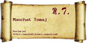 Maschat Tomaj névjegykártya